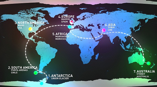 12_Mapa del itineratio seguido por el WorldMarathonChallenge