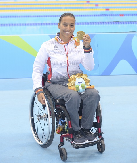 Teresa Perales  medalla de oro en 50m espalda S5
